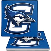 GRAPHICS & MORE Creighton University Primary Logo Square Ceramic Coasters, Set of 2, 3.9" Ceramic Stone & Cork Base, Drink Coaster for Tabletop Protection