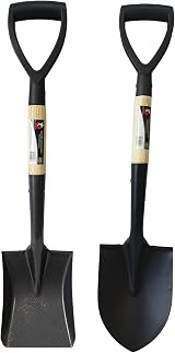 Easy Shopping Square & Round Mini Shovel Set with Wooden Handle view 1