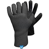 Glacier Glove Men's Ice Bay Waterproof Fleece-Lined Blind Stitched Neoprene Gloves | Seamless Palm with Sharkskin Texture