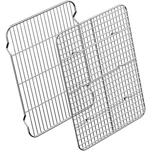 Stainless Steel Cooling Racks 2 Pack, HKJ Chef Baking Racks Size 11.6 x