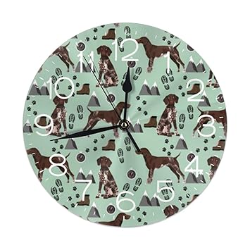 Amazon Com Feaiyea Wall Clock German Shorthaired Pointer Dog