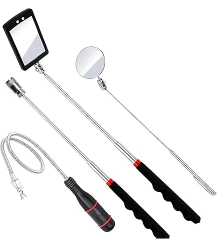 Miroir Télescopique LED HAVA Avec Articulation Sphérique - Inspection Précise Jusqu'à 88cm