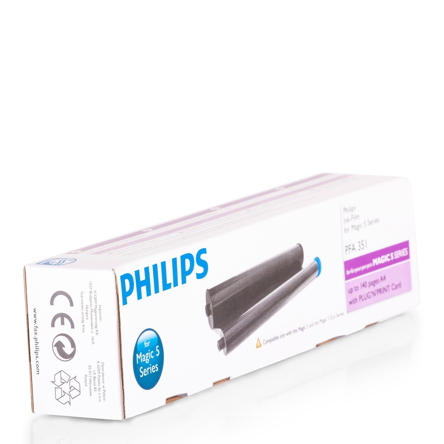 Original XXL Thermal Transfer Rolls for Philips PPF 650 Philips  252422040PFA351 PFA 351 - Premium - Black - 140 pages: Amazon.co.uk: Office  Products