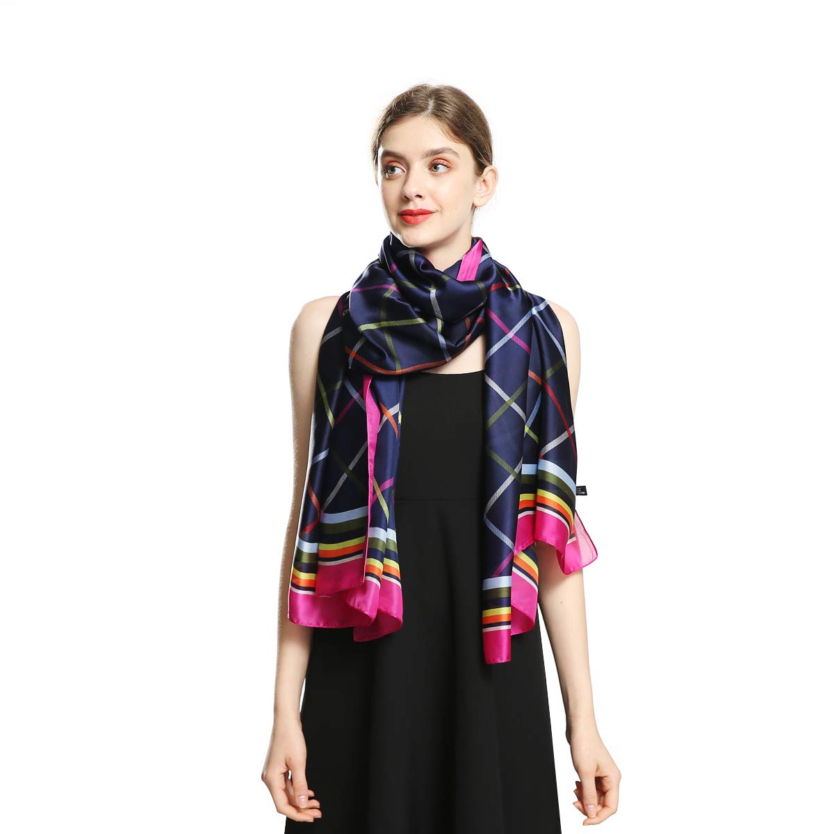 100% Silk Scarfs for Women Long Large Sunscreen Satin Shawls Fashion Lightweight Floral Pattern Scarves for Ladies 100% Silk Scarfs for Women Long Large Sunscreen Satin Shawls Fashion Lightweight Floral Pattern Scarves for Ladies