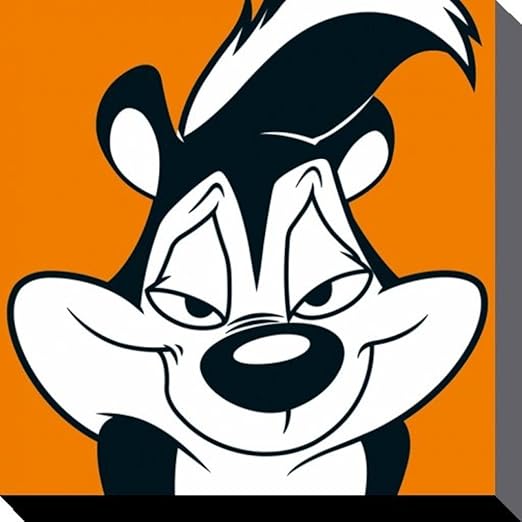 Looney Tunes Pepe Le Pew fotografía sobre lienzo (40 x 40 cm