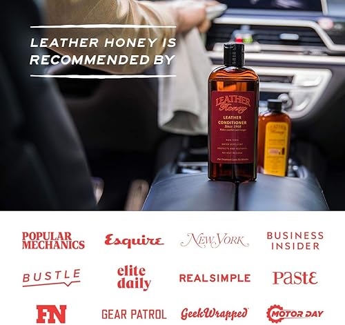 Leather Honey Leather Conditioner, Best Leather Conditioner Since 1968. for use on Leather Apparel, Furniture, Auto Interiors, Shoes, Bags and Accessories. Non-Toxic and Made in The USA!