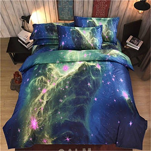 3D Mysterious Boundless Galaxy Colorful Outer Space Bedding Sets Comforter Set Bedlinen Duvet/Quilt Duvet Cover Set 4pcs (XK004)