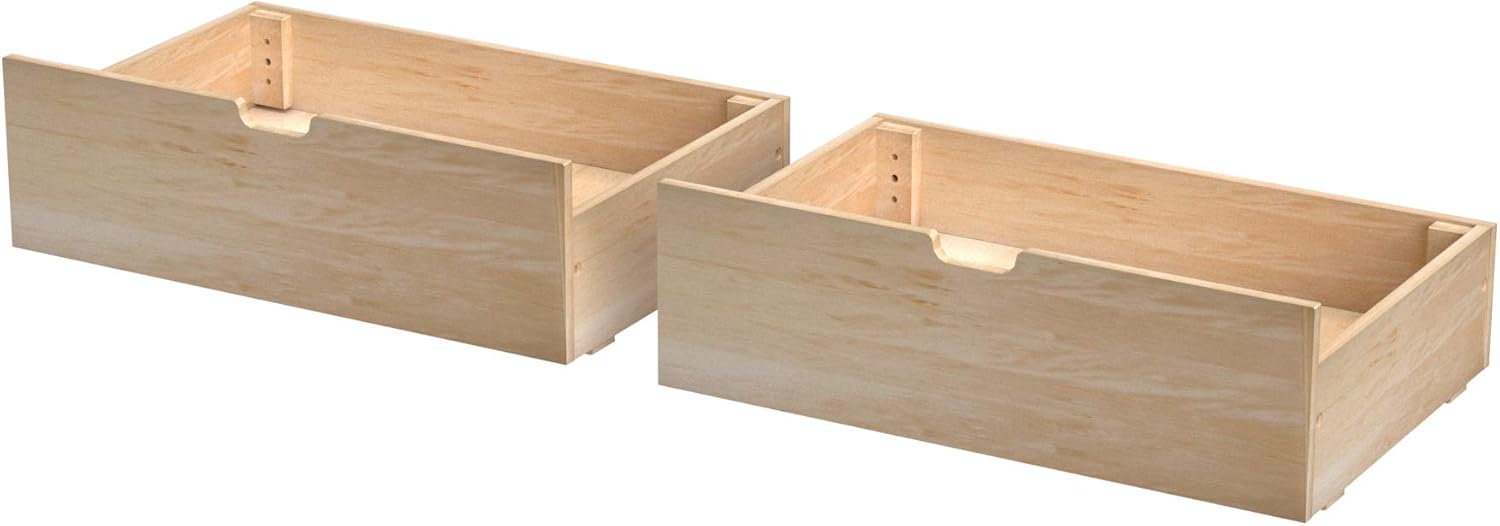 Amazon Com Max Lily Under Bed Storage Drawers Natural Furniture Decor