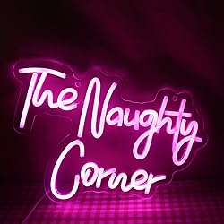 QiaoFei LED "The Naughty Corner" Neon Sign Pink