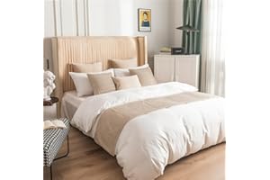 Lightolife Solid Soft Velvet Bed Runner Decorative Bed End Scarf for Home Hotel Guesthouse, Beige, 240x45cm/ 93.5x17.5in