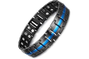 MagEnergy Magnetic Bracelets for Men, Ultra Strength Magnetic Therapy Bracelet for Men, Adjustable Jewelry Gift with Sizing Tool