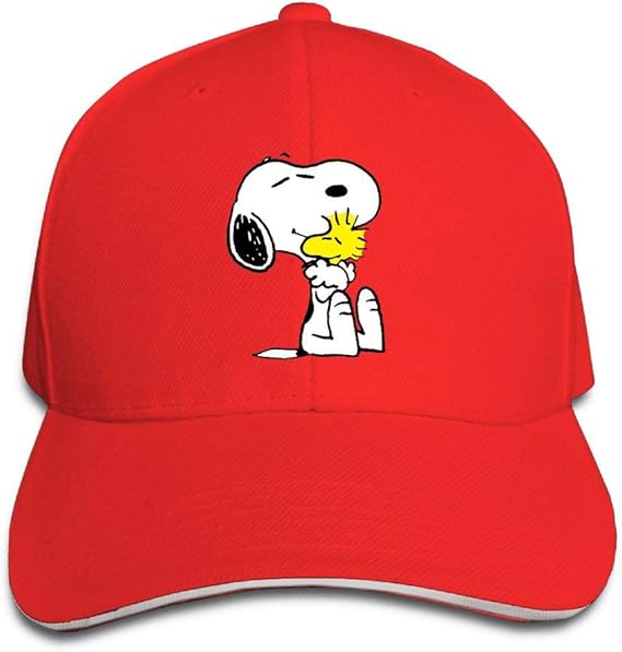 Unisex Snoopy Peanut Adjustable Snapback Baseball Cap Pink One Size