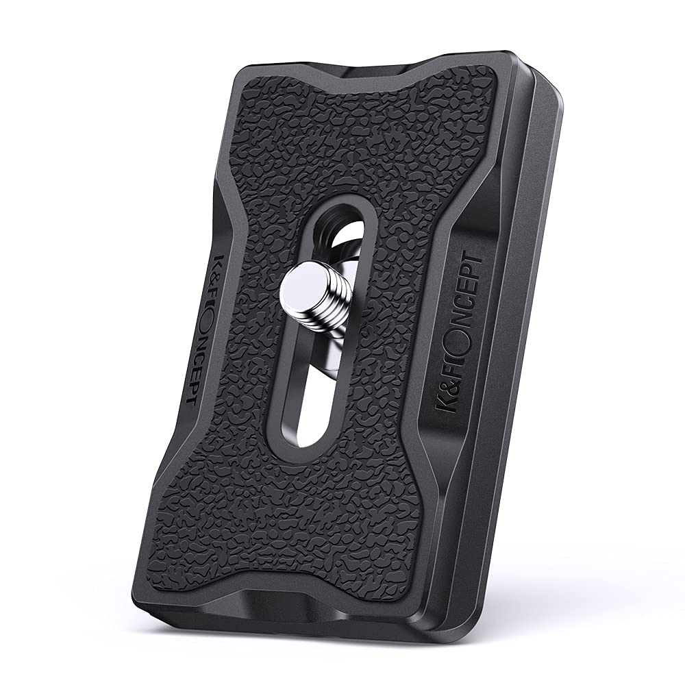 K&F Concept クイックリリースプレート アルカスイス対応 互換 接触面拡大 耐久性 簡単固定 アルミ製 1/4ネジ付き 一眼レフ/カメラ/雲台/三脚/アルカスイスクランプ に対応 1点商品画像