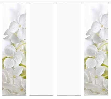 wohnfuehlidee 4er-Set Flächenvorhang, Deko Blickdicht, Padua, Höhe 245 cm, 2X Dessin /2X Uni transparent