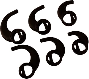 Far End Gear BudLoks Earphone Sport Grips for Apple iPod and Earpod Style Earbuds - AirPods, iPhone 3/4/5/6, Black