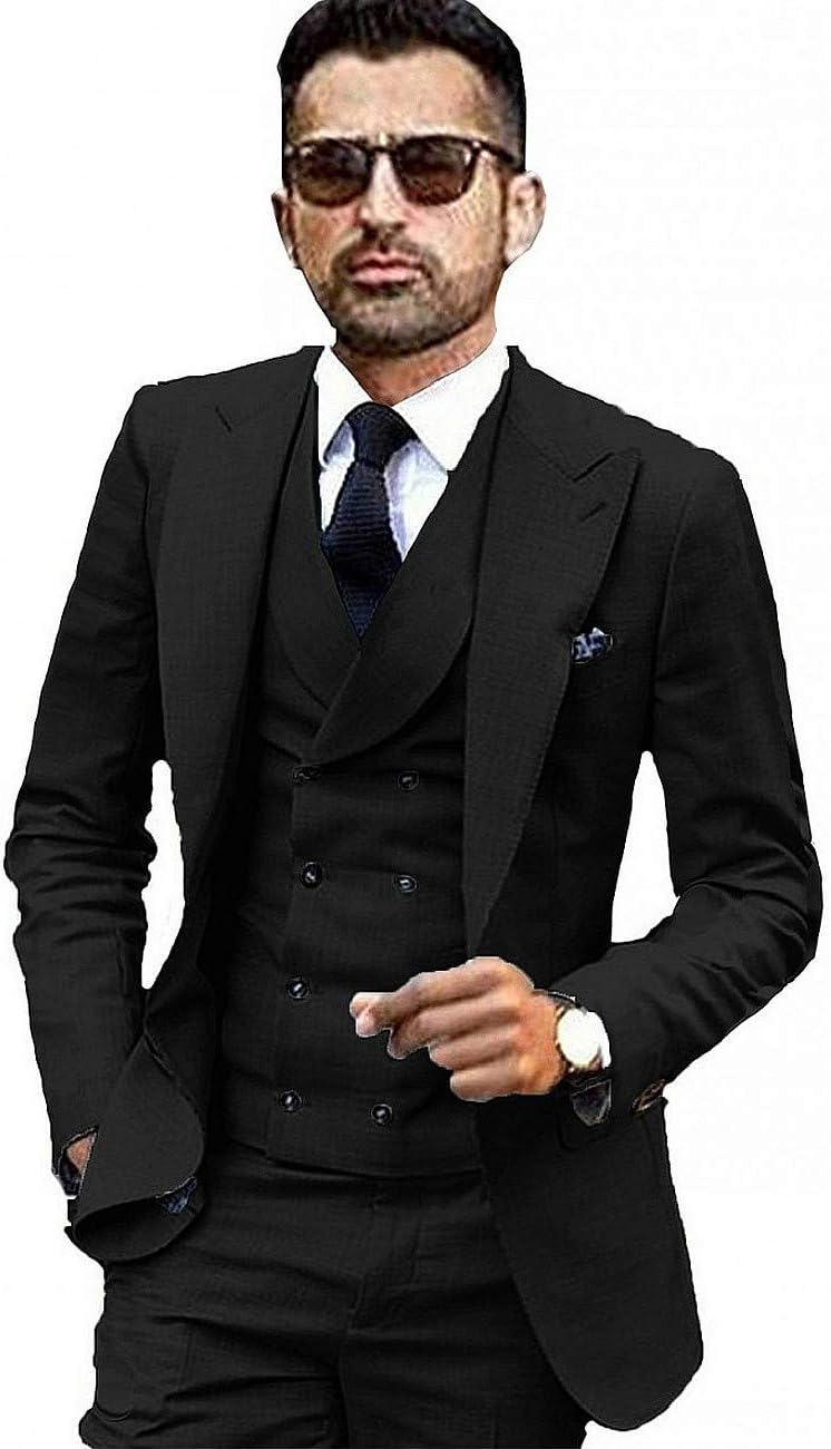 JY Men's Fashion 3 Pieces Men Suits Wedding Suits for Men Groom Tuxedos
