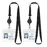 2 Pack Retractable Breakaway Lanyard with ID Badge