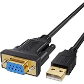 CableCreation USB to RS232 DB9 Serial Adapter Cable, PL2303 Chipset, 6.6 FT | USB 2.0 to DB9 Female Serial Converter Cable, 9-pin, for Win 11/10/8/7, MacOS, Linux, for Cashier Register, Modem, Scanner
