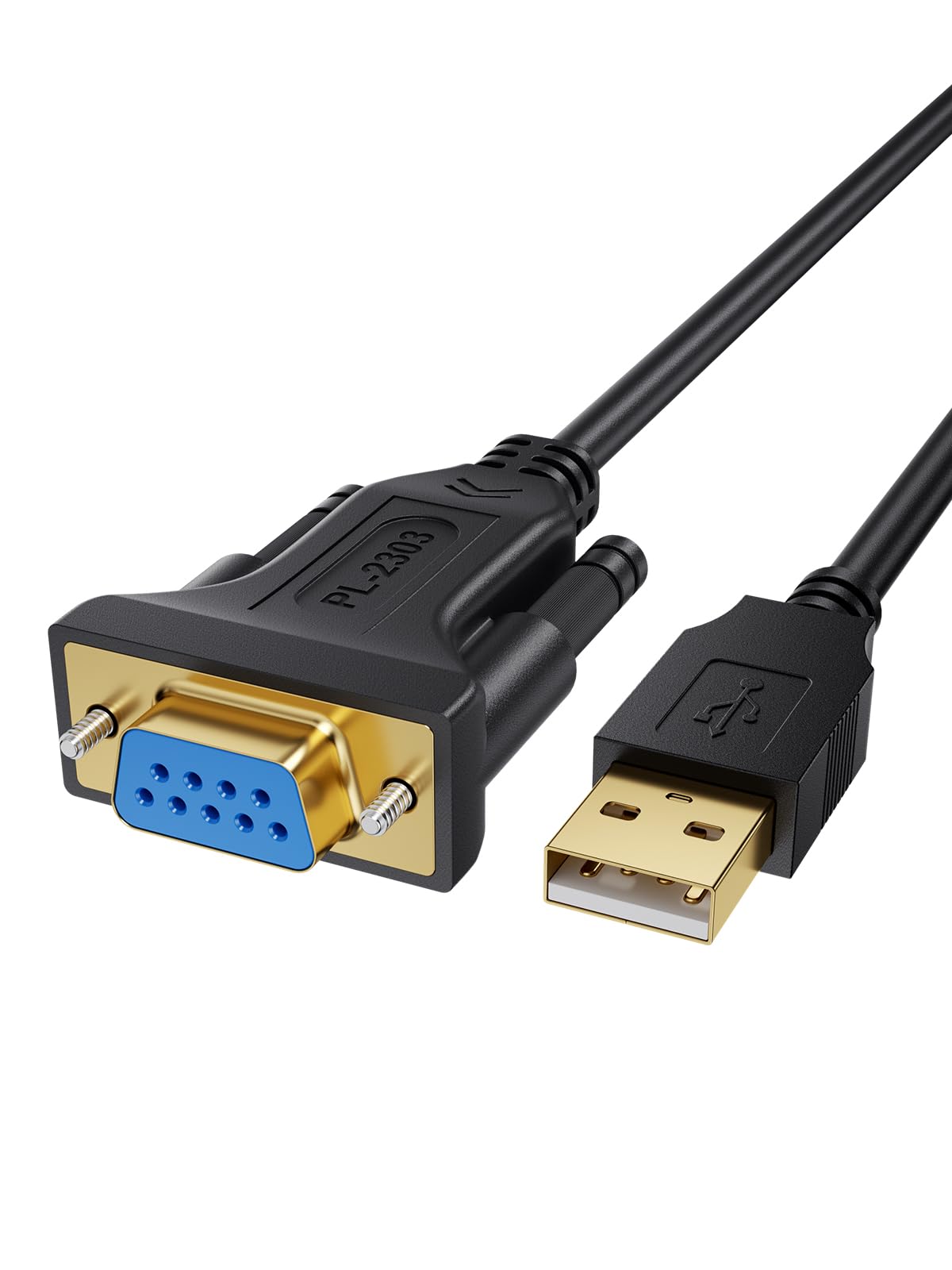 CableCreation Cable adaptador serie USB a RS232 DB9, chipset PL2303, 3,3 pies