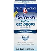 Refresh Optive Gel Drops Lubricant Eye Gel 0.33 oz (Pack of 4)