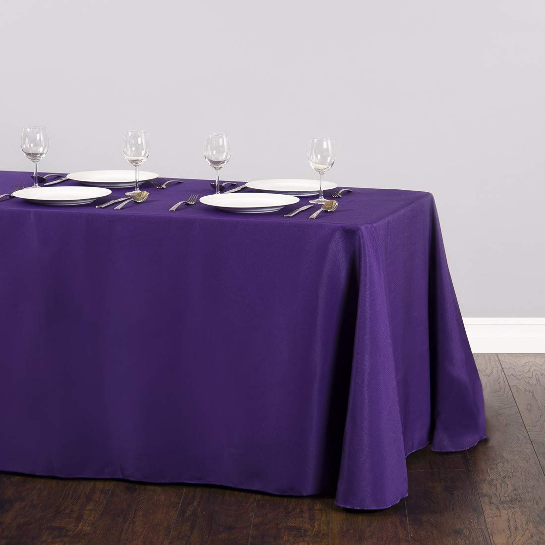 Namvo Extra Large Stain Resistant Rectangular Fabric Tablecloth 140x200cm - Purple
