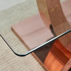 63" Glass Dining Table for 4 to 6 People, Modern
