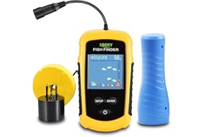 LUCKYLAKER Ice Portable Fishing Fish Finder Wired Handheld Fishing Finders Kayak Sonar Sensor Fish Finder Transducer Depth Finder LCD Monitor for Boat Canoe