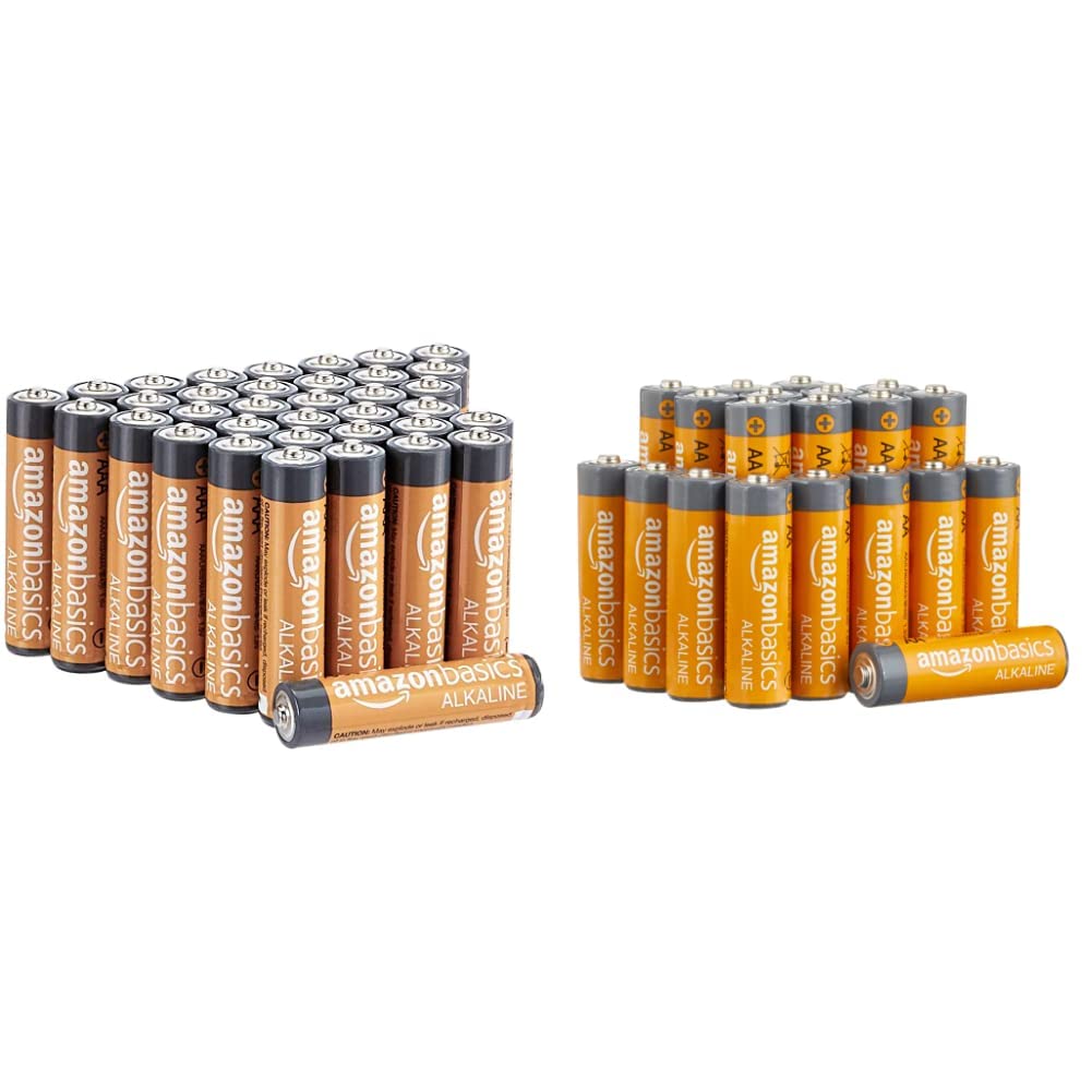 Amazon Basics AAA Performance Alkaline Batteries [Pack of 36] - Packaging May Vary & AA Performance Alkaline Batteries [Pack of 20] - Packaging May Vary