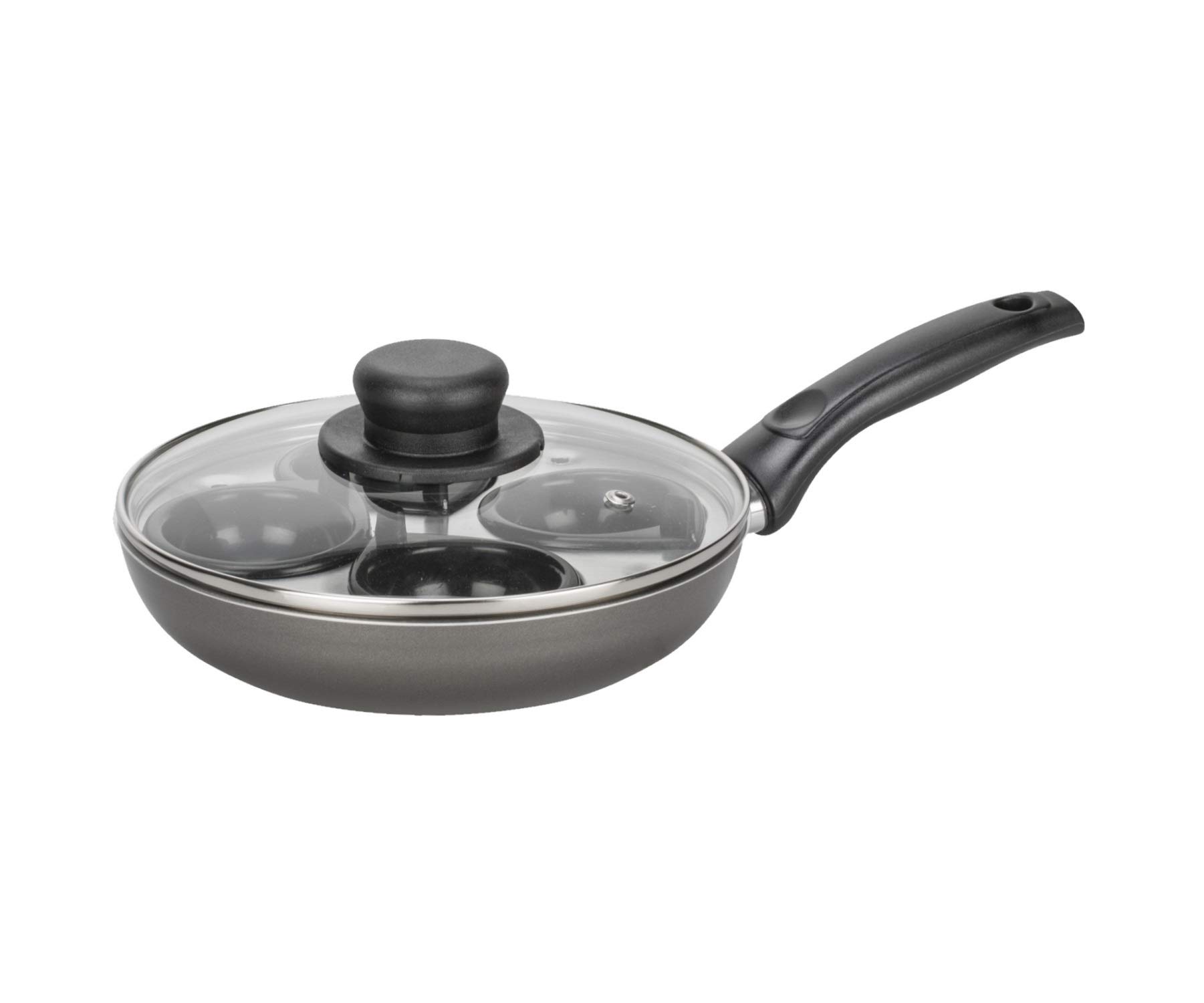 STEELEX 4 Cup Egg Poacher Pan Teflon Non Stick Egg Poaching Pan Aluminium Poached Egg Maker