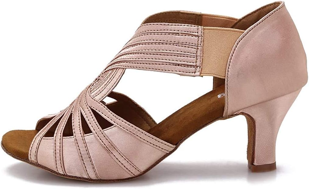Ballroom Dance Shoes Women Latin Salsa Practice Dancer Dancing Shoes 6cm Heels YT02