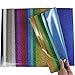Glitter Heat Transfer Vinyl HTV for T-Shirts 12 Inches by 10 Feet Rolls (15 Pcs)