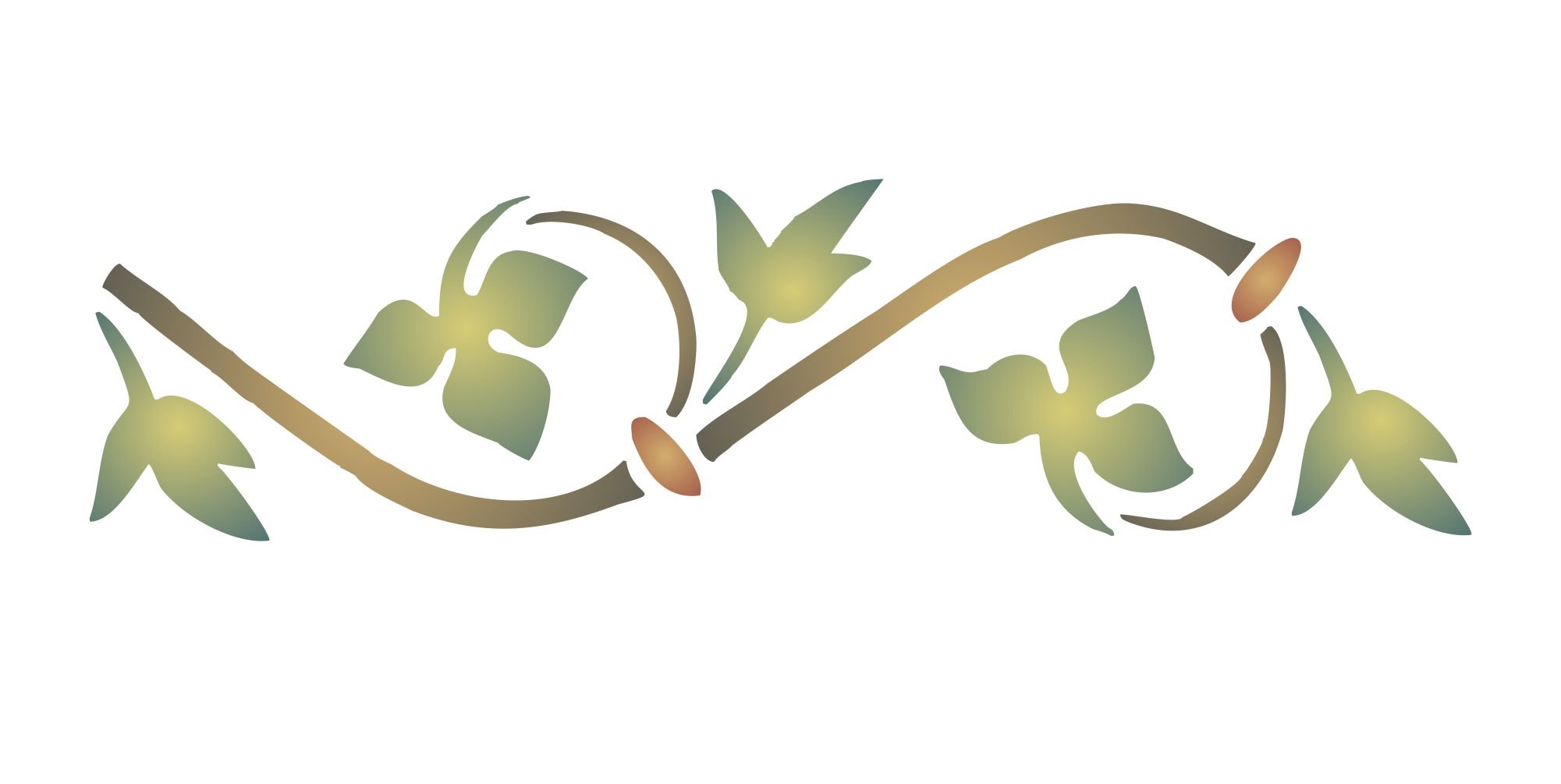 Gothic Border Stencil - 40.5 x 10cm (L) - Reusable Medieval Goth Architecture Ivy Wall Stencil Template