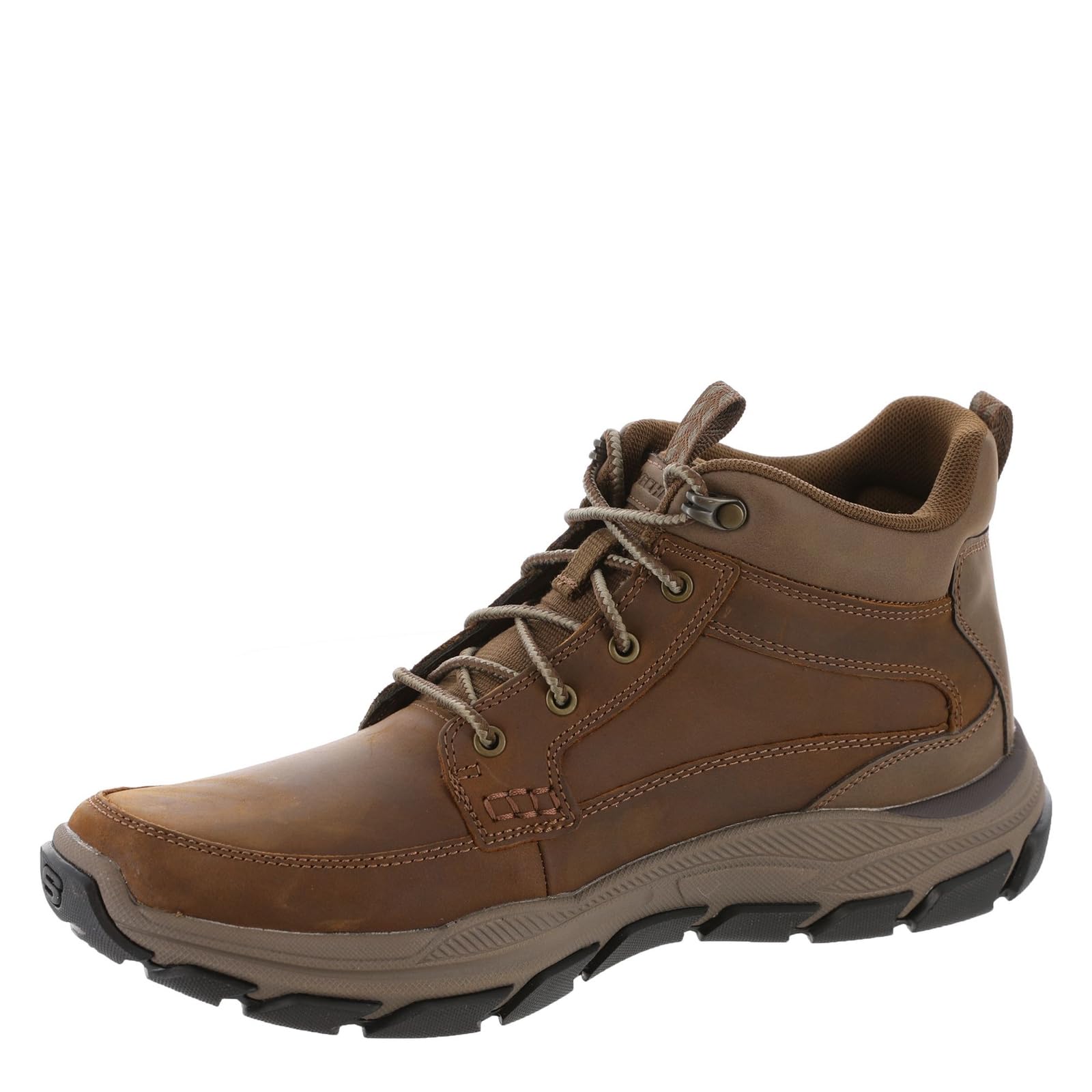 Skechers USA Men's Respected-Boswell 204454 Mid Top Leather Moc Toe Lace Up