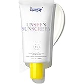 Supergoop! Unseen Sunscreen - SPF 40 - Clear & Invisible Face Sunscreen + Broad Spectrum + Makeup-Gripping Primer - Weightless, Scentless, Oil Free - For All Skin Types & Tones - 2.5 fl oz