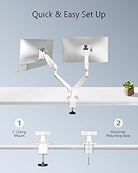 Ergounion Dual Monitor Mount for 2 Screens up to 32