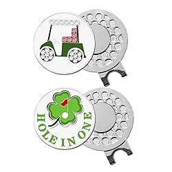 FINGER TEN Golf Ball Markers 2 Pcs with 2 Pack Hat
