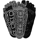 Mato & Hash 5-Toe Exercise Barefoot Feel Yoga Socks With Full Grip