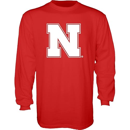Blue 84 Men's Nebraska Cornhuskers Long Sleeve T Shirt Team Color Icon, Red, Large
