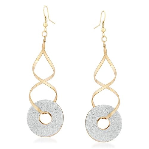 VK Jewels Drop Earrings for Women (Golden) (vkerz1589g)