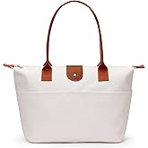 DIXEIGHT Nylon Tote Bag Women Zipper Shoulder Purse Large Hobo Top Handle Foldable Handbags for Work Travel Shopping