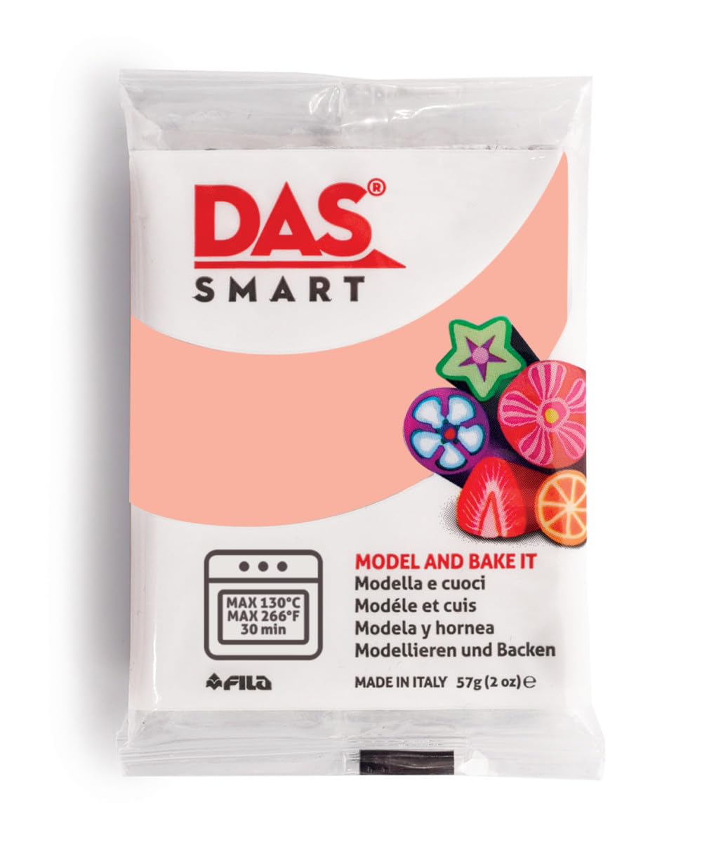 DAS Smart Oven Bake Modelling 57g Clay, Flesh Pink, For Professionals and Hobbyists