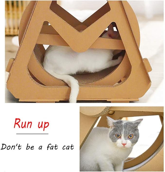 Utopiay Griffoir Bricolage Pour Chat Carton Ondule Pour Chat Bricolage Tournant Grande Roue Ondule Carton Superieur Et Construction 73 36 70cm Amazon Fr Cuisine Maison