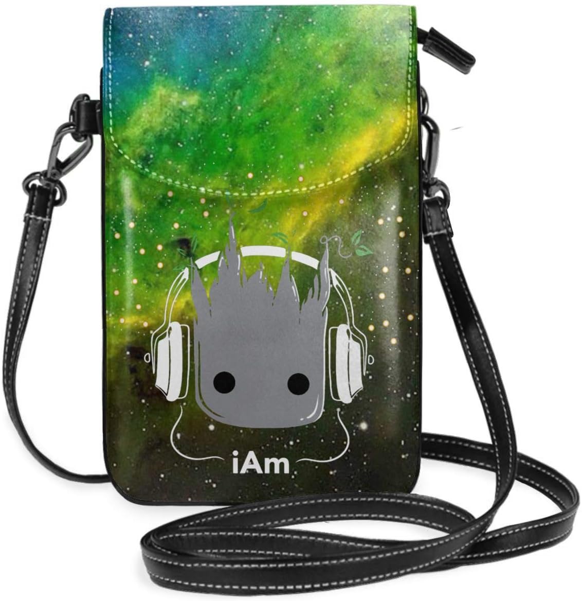 WAUKaaa I Am Groot Cute Baby Groot Leather Cell Phone Purse Holder Wallet Functional Multi Pocket For Women