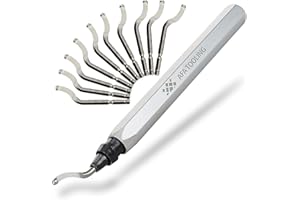 AFA TOOLING APPROVED FOR AUTOMOTIVE AFA Tooling - Deburring Tool Micro-Polished & Anodized Handle with 11 High-Speed Steel M2 Blades, Deburring Tool 3D Printing, Reamer Tool for Metal, PVC, Copper Pipe, Plastic, Resin & 3D Printed Edges