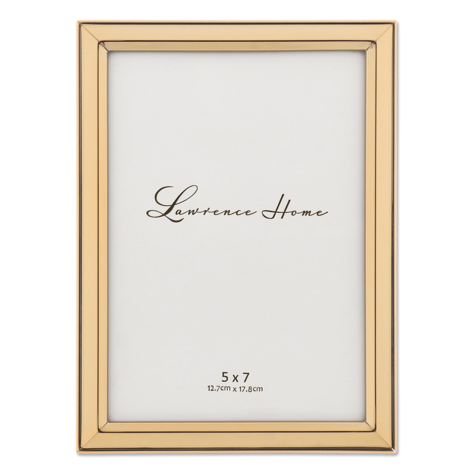 Lawrence Frames 750357 5x7 Gold Metal Classic Bevel Picture Frame