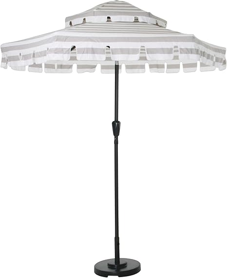 Amazon Com Novogratz 88064cwg1e Poolside Connie Outdoor Umbrella Gray Garden Outdoor