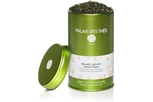 Palais des Thés - Grand Jasmine Chung Feng - Fine Premium Gourmet Vegan Loose Leaf Green Tea - 3.5oz Loose Leaf Metal Gift Tin
