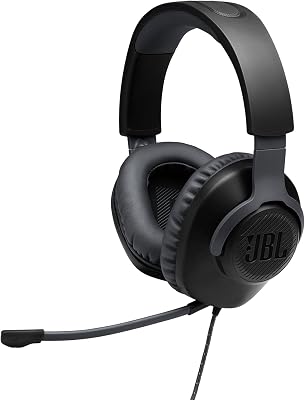 Quantum 100 – Casque gaming filaire avec micro détachable – Accessoire gamer léger et confortable – Compatible avec plusieurs plateformes – Couleur : Noir