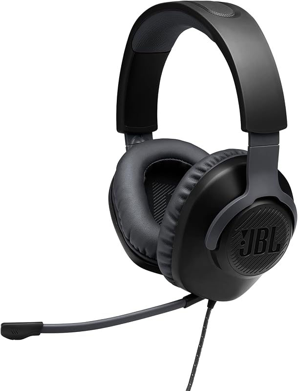 Quantum 100 – Casque gaming filaire avec micro détachable – Accessoire gamer léger et confortable – Compatible avec plusieurs plateformes – Couleur : Noir