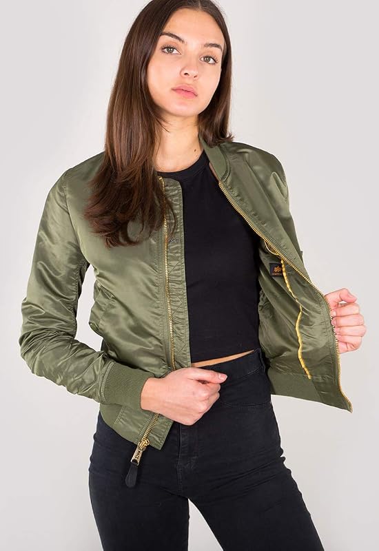 MA-1 VF LW Wmn para mujer, talla M, color sage green/gold